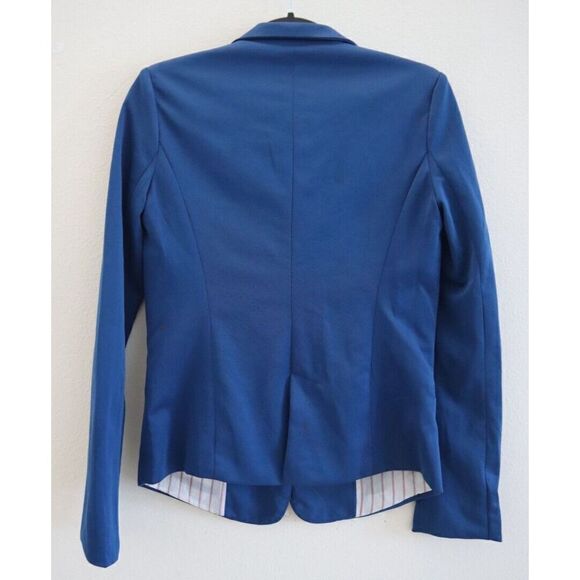 Zara 2005/914/700 Women's Sz S Cobalt Blue One Button Blazer Suit Jacket - Picture 2 of 5